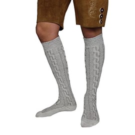 MS-Trachten Traditional Socks Traditional Socks Knee Top Socks (43, grey)