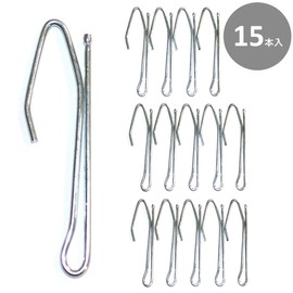 Cloth Shop Metal Cloth and Curtain Hooks, 2.8 inches (70 mm), Pack of 15 [Gold Hooks A Type]