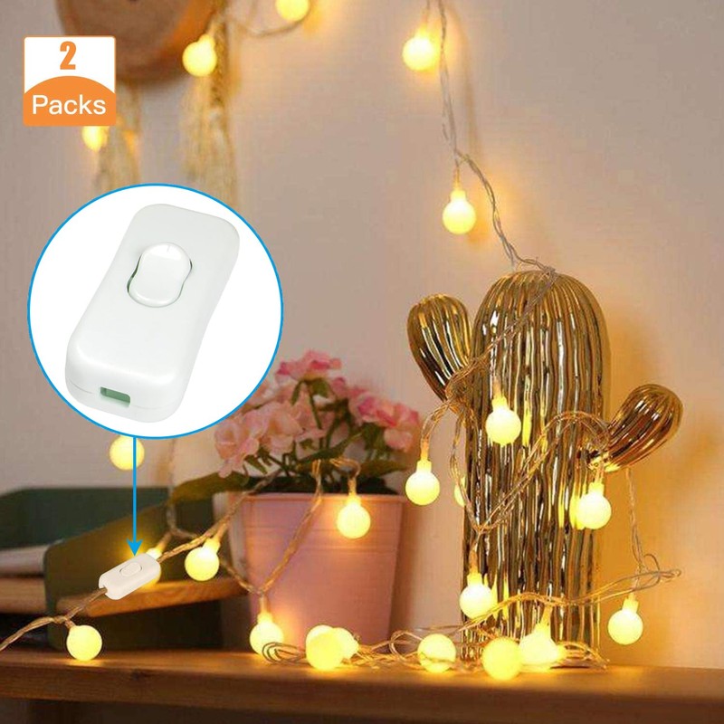 Inline Appliance Switch, On-Off DPST Control Rocker Lamp Switch for