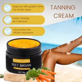 Green Cosmos Gel Bronceador, Gel Bronceador Intensivo Soft Brown, El Mejor Autobronceador, Crema Bronceadora Para Exteriores, Bronceado Natural, Crema Autobronceadora, Crema Para Cama Bronceadora(50