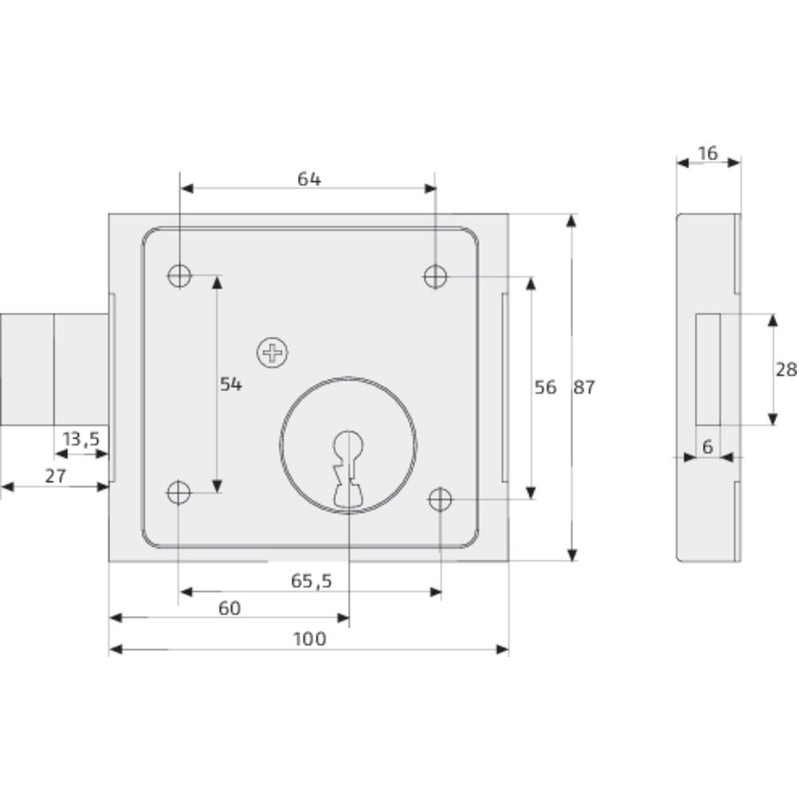ABUS ASS BB B/SB 474835 Screw-On Lock