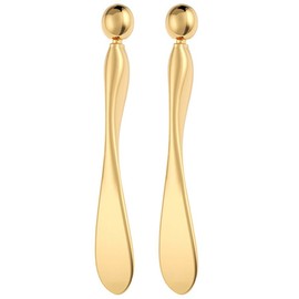 1+1 spatula combined gua sha set eye massage cosmetic spoon integrated face point meridian spatula spatula cream tool spatula two-way device spatula acupressure face V line daily acupressure rod long beauty, R79143D (2 pieces, 1 set, gold / 1+1 스파츌라 겸용 괄사 세트 눈마사지 화장품 스푼 일체형 얼굴 포인트 경락 스패츌러 주걱 크림 도구 스파출라 투웨이 기구 스페출러 지압 페이스 V라인 데일리 지압봉 롱 미용, R79143D(2개입, 1세트, 골드