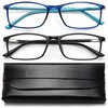 YTDBNS Reading Blue Light Blocking Glasses - 2 Pack Computer