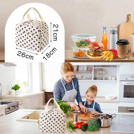 YBGGJO Lunch Bag, Insulated Bag, Large Capacity, Floral Pattern, Insulated, Thermal, Lightweight, Cute, Stylish, Handbag, Drink, Picnic, Work, School, Excursion, Flower Viewing, Sports Festival, Club