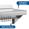 Garvee 12 in x24 in Stainless Steel Shelf, Multifunctional Metal