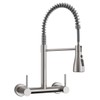 YUHUBY Wall Mount Kitchen Faucet with Pull Down Sprayer 3