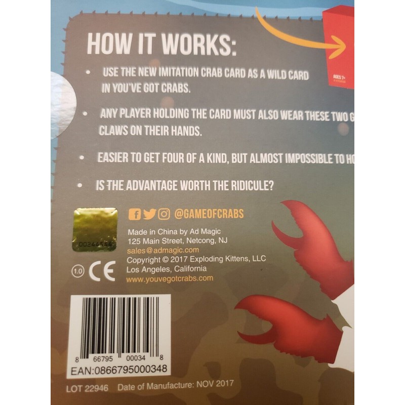 Exploding Kittens LLC You've Got Crabs - Expansion Pack -