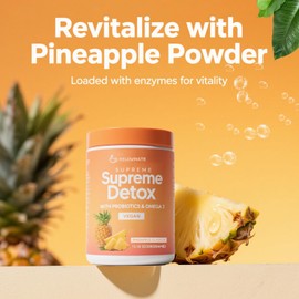YELOWMATE Supreme Detox Supplement Healthcare Natural Fiber Powder，Supreme Detox piña de mayeli，Pineapple Flavor,Natural Ingredient (1pcs)