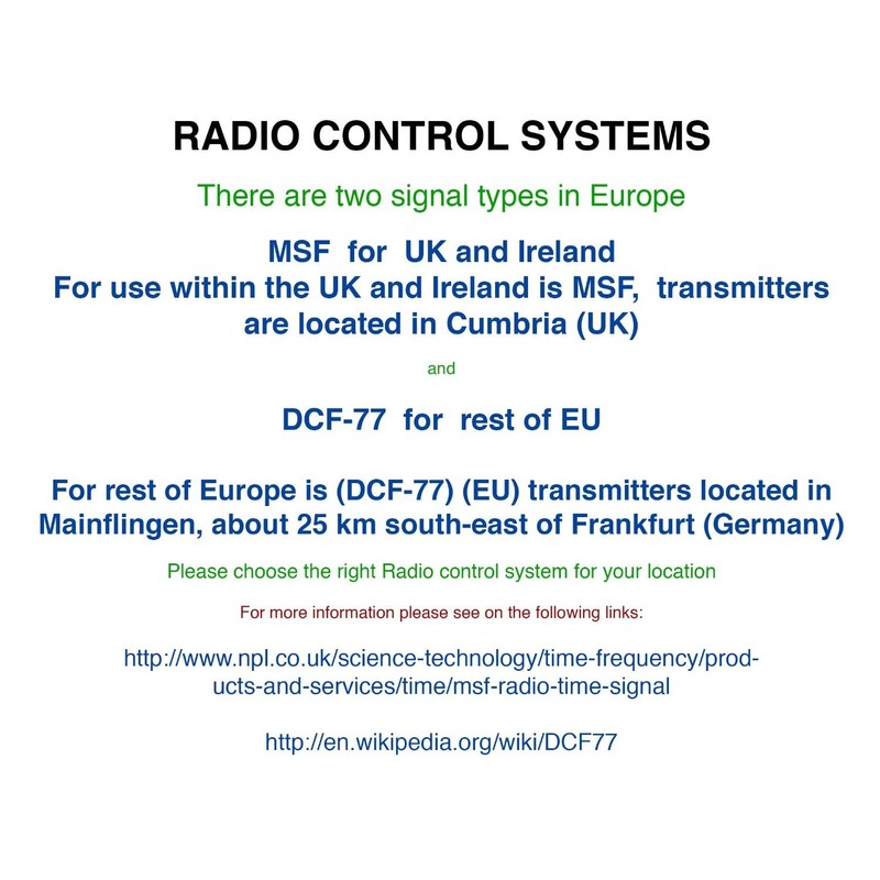 Youshiko Radio Controlled LCD Wall Mountable and Desk Clock (UK