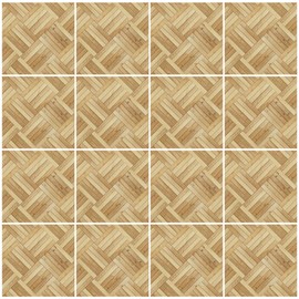 Attuslla 16 PCS Miniature Mini House Floor Tiles Self Adhesive Floor Tiles Faux 3D Brick Wall Paper Sticker for Mini House Decoration, 3.94 Inch, Checked Pattern