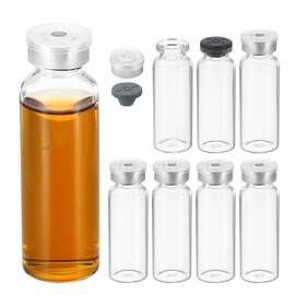 YOKIVE 8 Pcs Sample Vials, Lab Empty Vials | Lab Supplies, Great for Chemistry Lab Chemicals (Transparent, 30-ml)