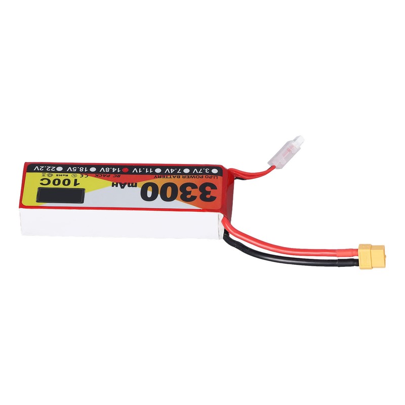 3300mAh Lipo Battery 100C Discharge Rate 14.8V 4S XT60 Plug