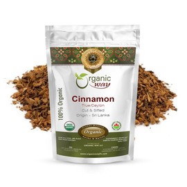 Organic Way Cinnamon True Ceylon Cut & Sifted - USDA & Kosher Certified - 1/2 LBS