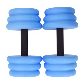 2pcs Floating Dumbbell EVA Thread Design Aquatic Exercise Dumbbell for Fitness Swimming Blue