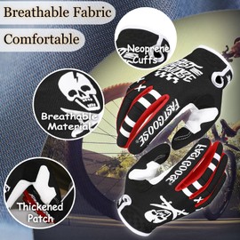 LAXEDING Mountain Bike Gloves for Men Breathable Anti-Slip Women's Cycling Lightweight Glove for MTB Motocross Racing Dirtbike (BlAck0022, Large)