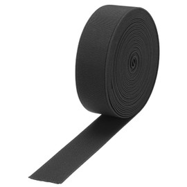 MECCANIXITY Elastic Bands for Sewing 1.2"(3cm) 5 Yard Black Knit Elastic Spool High Elasticity for Wigs, Waistband, Pants