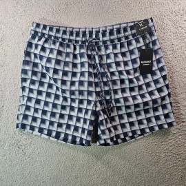 Murano NWT Murano Swim Shorts Trunks Men XL 5" Inseam Lined Geometric White Navy Blue
