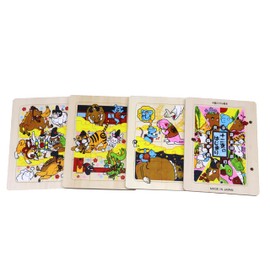 Japanese Wooden Puzzle Picture Book The Beginning of the Chinese Zodiac