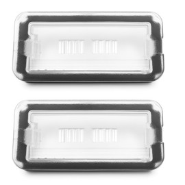 2x Rear Number Plate Light Lamps Clear Lens Cover For Fiat 500, Abarth 500 2007-2022 | OEM 51800482