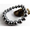 GOLD STONE Terahertz Mineral Bracelet, 0.4 inches (10 mm), High