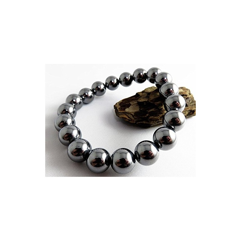GOLD STONE Terahertz Mineral Bracelet, 0.4 inches (10 mm), High