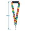 Buckle-Down Mattel Lanyard, Uno Cards Lineup Stack Multi Color, Elastic