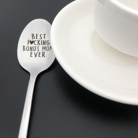 Stepmom Gift Spoon Bonus Mom Gift Best Bonus Mom Ever Spoon Gift for Stepmom Mother in Law Mothers Day Gift Wedding Christmas Birthday Gift for Step Mom