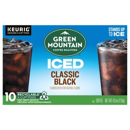 Green Mountain Coffee Roasters, Coffee Brew Over Ice Classic Black Kcup 12 Count, 4 Ounce