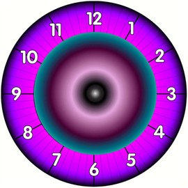 CafePress Neon Colors Unique Decorative 10" Wall Clock