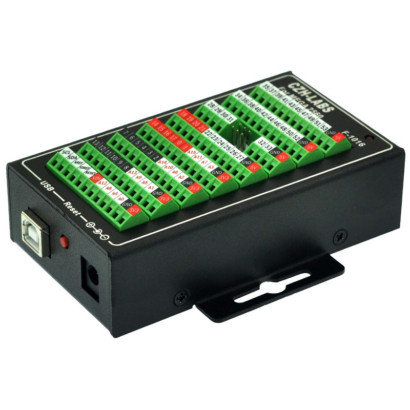 OONO MEGA2560 Screw Terminal Block Breakout Module with Aluminum Enclosure