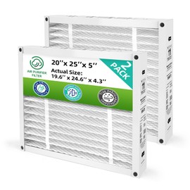 Sikidink X6673 Furnace Filter 20x25x5 MERV 11 Replacement Compatible with Lennox X6673 HCF20-11 HVAC,Foldable,Actual Size: 19.75 x 24.75 x 4.38 in (2-Pack)