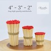 3” Inch Long Wooden Refill Matchsticks with Strike Stickers -