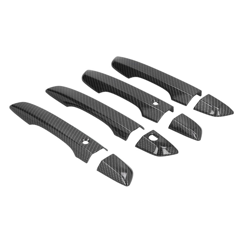 Door Handle Trim Cover Carbon Fiber Style Decoration Fit for