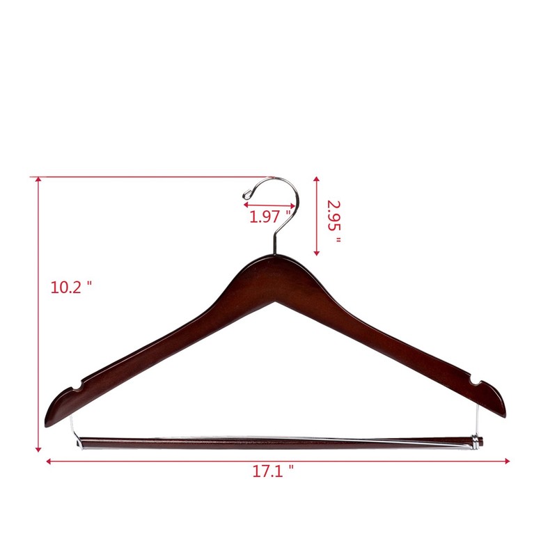Quality Hangers Wooden Hangers Beautiful Sturdy Suit Coat Hangers with