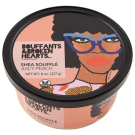 Ashanti Naturals Scented Whipped Shea Butter for Skin | Moisturizing African Raw Shea Butter, Almond Oil and Coconut (Juicy Peach Souffle, 8oz)