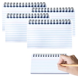 4 Pack Index Cards, 200 Sheets Flash Cards Lined Revision Cards Easy Flip Record Cards Cue Cards for Office Meeting, School Learning, Memory, Sticky Note (White)