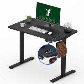FLEXISPOT Standing Desk Electric Stand Up Desk with 40 x 24 Inches Splice Board Ergonomic Memory Controller Height Adjustable Desk (Black Frame + 40" Black Desktop)