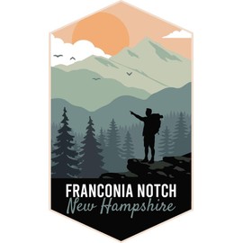 Franconia Notch New Hampshire 2-Inch Vinyl Decal Sticker Outdoors Hike Design