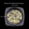 Gold Snowflake Nail Art Glitters Sequins 3D Christmas Nail Sequins