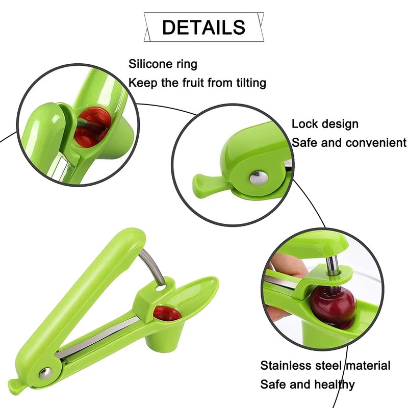 2 Pieces Cherry Pitter Cherry Pitter Stainless Steel Olive Corer