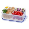 EASYLOCK 1150ML Microwavable Bento Lunch Box with 3 Compartments Plastic