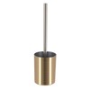 Gold Toilet Brush and Holder Set Golden Brushed Aluminum