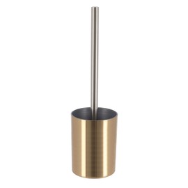 Gold Toilet Brush and Holder Set Golden Brushed Aluminum