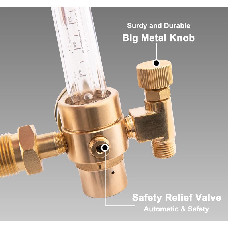 Argon Co2 Regulator for Mig Welder Gas Regulator With 6.6Ft