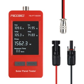 FrogBro 1800W Solar Panel Tester – PV Multimeter with Smart MPPT & HD OLED Display for Solar Panel Diagnostics and Data Analysis