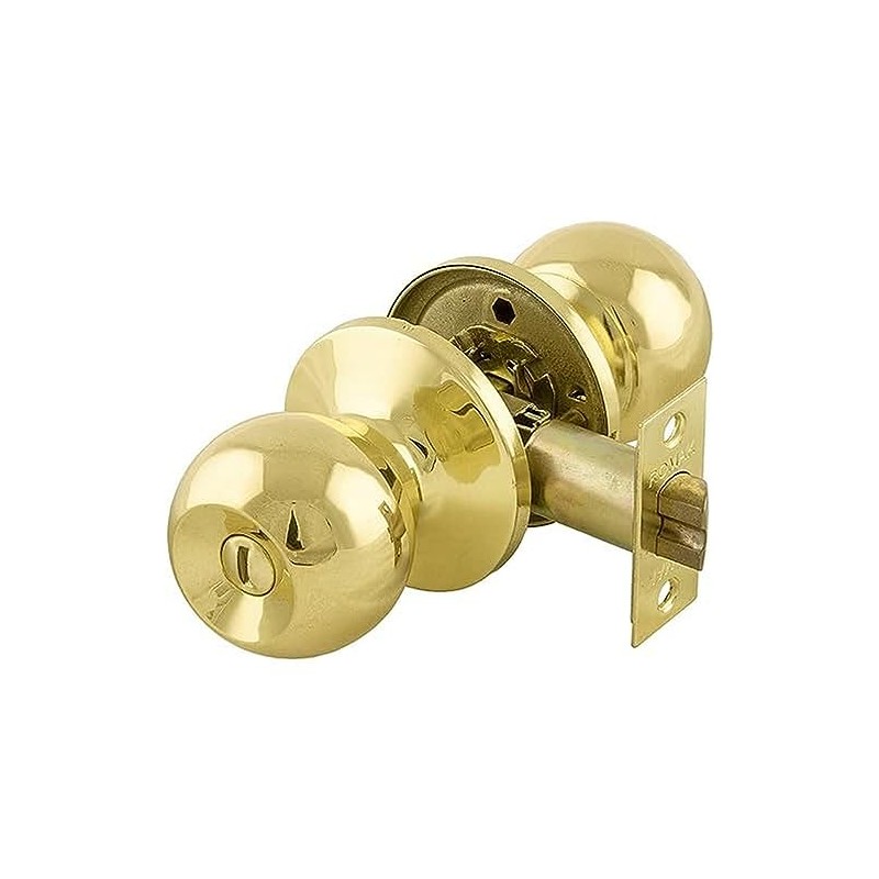 Romak 608940 Knob Set Privacy Set Knob Brass Polished