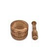 Mahasu Mortar & Pestles Mango Wood Rustic Style Herb Spice