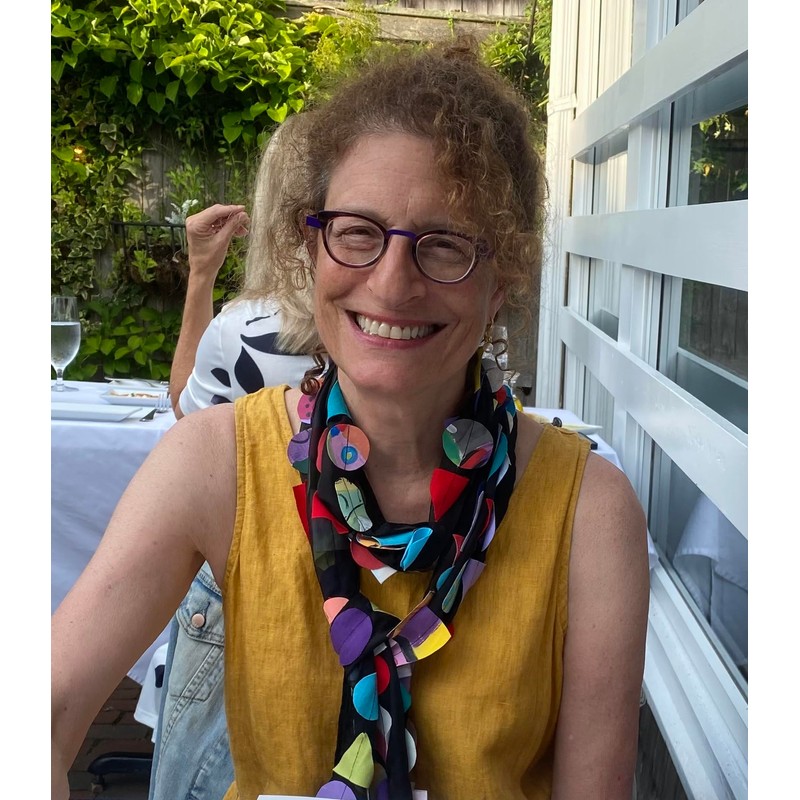 Women's Handmade Confetti Oblong Scarf with Hand Painted Cotton Multicolored