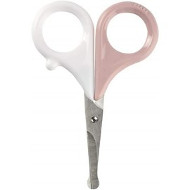 BÉABA, Nail Scissors for Babies and Children, Nail Care and Manicure, Rounded Ends - Pink
