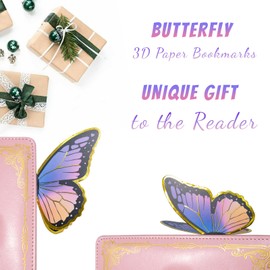 Bible Tabs with 3D Butterfly Paper Bookmark, Bible Tabs for Women, Laminated Bible Tabs, Christian Gifts, Large Print Bible Tabs, Bible Index Tabs Labels, Bible Study Supplies (Rainbow)